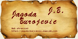 Jagoda Burojević vizit kartica